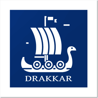 Vikings Drakkar Skandinavian Posters and Art